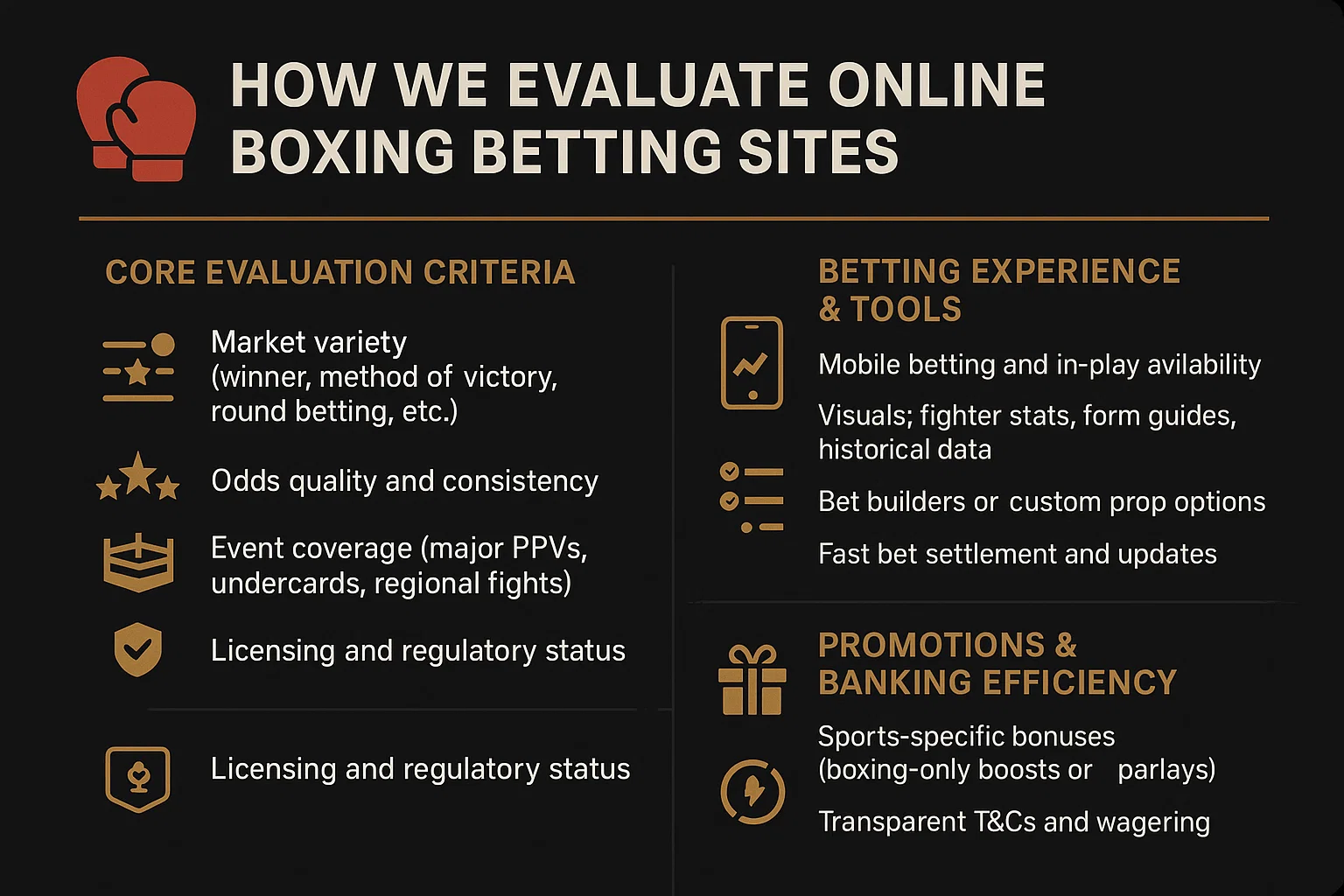 How We Evaluate Online Boxing Betting Sites